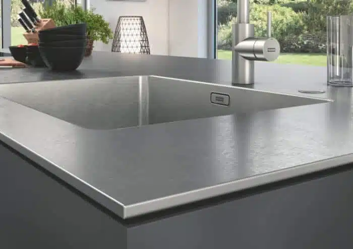 Franke Edelstahl Arbeitsplatte Cross finish