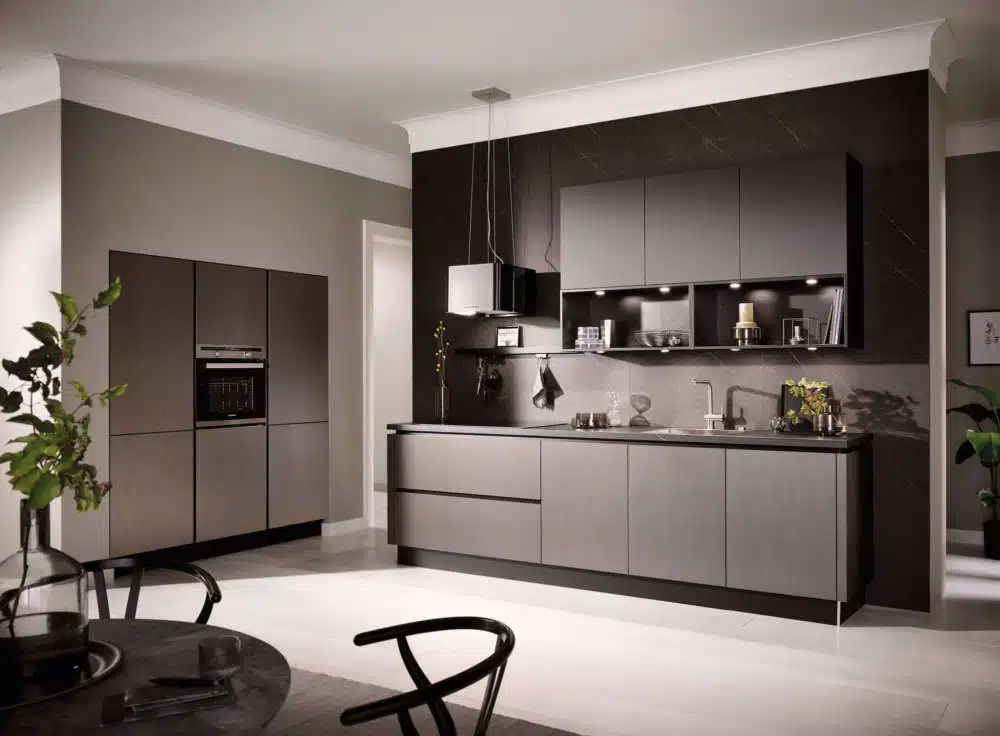 Häcker moderne Küche Metallic