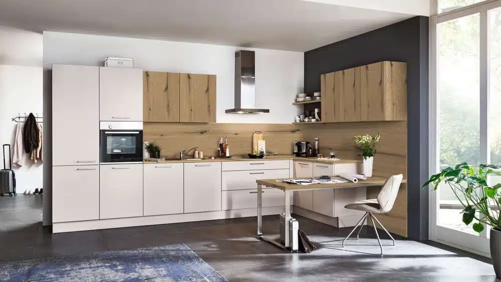 Nolte moderne L-Küche sahara beige