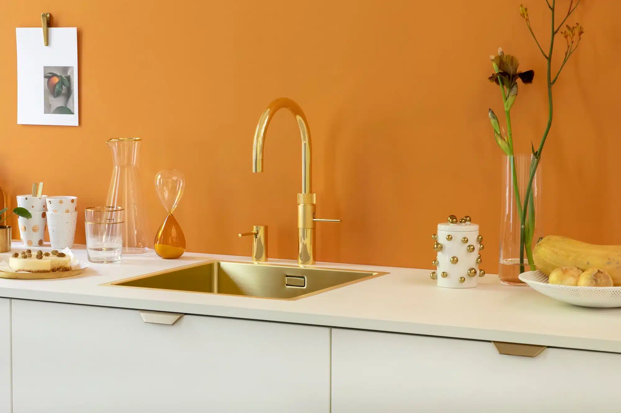 Quooker Fusion Armatur Round Gold orange